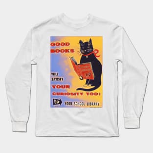 Good Books Cat Long Sleeve T-Shirt
